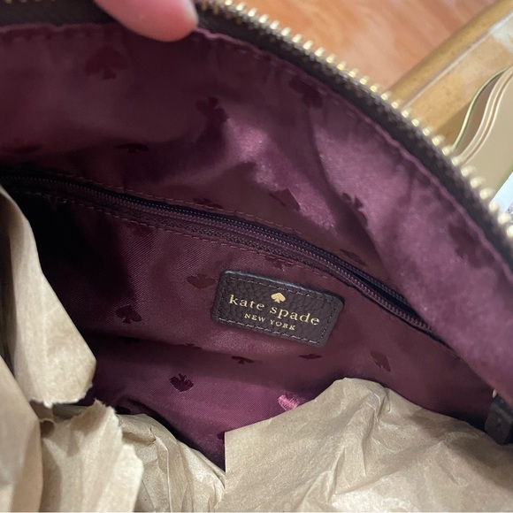 Kate Spade Mulberry Street Vivian Shoulder Bag Leather Blackberry Preserves - Picture 8 of 10